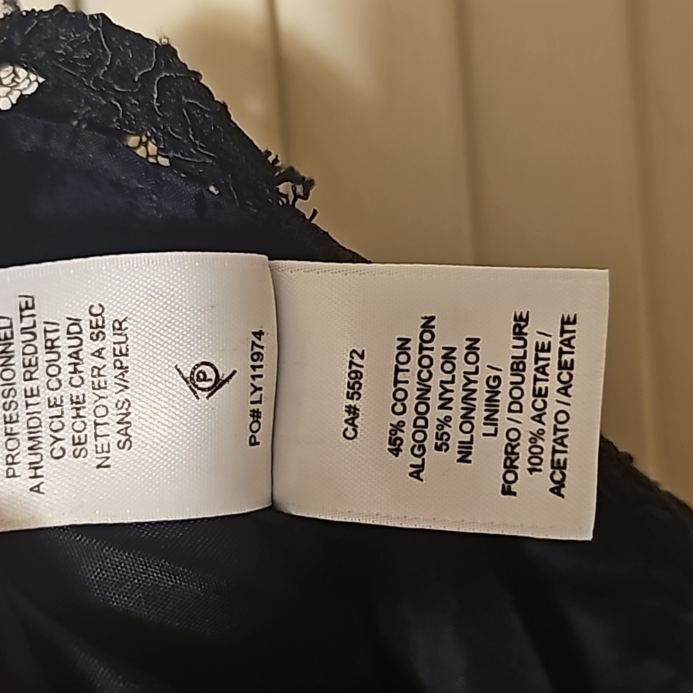 NWT Laundry By Shelli Segal Black Lace Skirt Size 8 - Picture 5 of 7